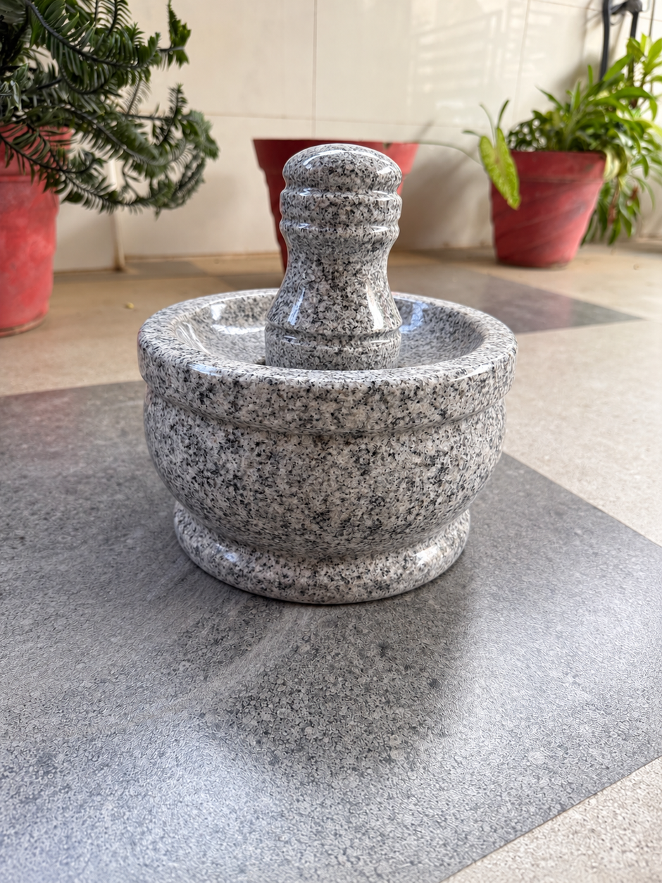 Attu Kal Full Stone Handle (Grinding Stone) - Design 1