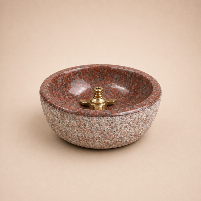 DIYA - 5 inch round rough outside, polished inside