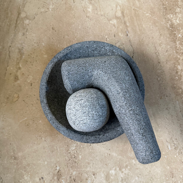 Idikal with 2 handle (7 shape handle and ball handle) - Unpolished Granite