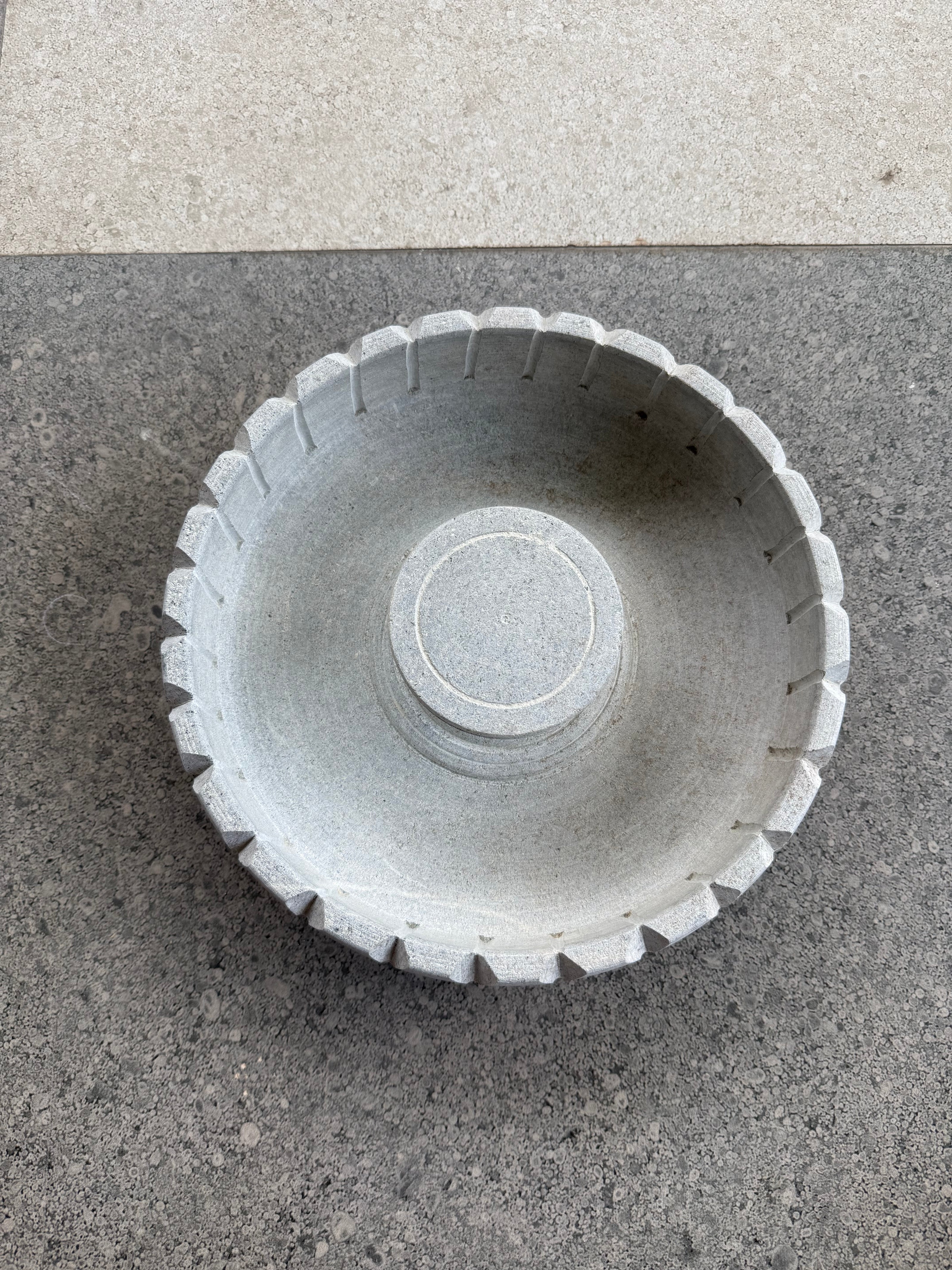 Vastu Bowl (10 inch diameter) - Soap stone with outer carving