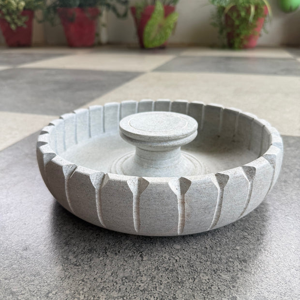 Vastu Bowl - Soap stone with outer carving