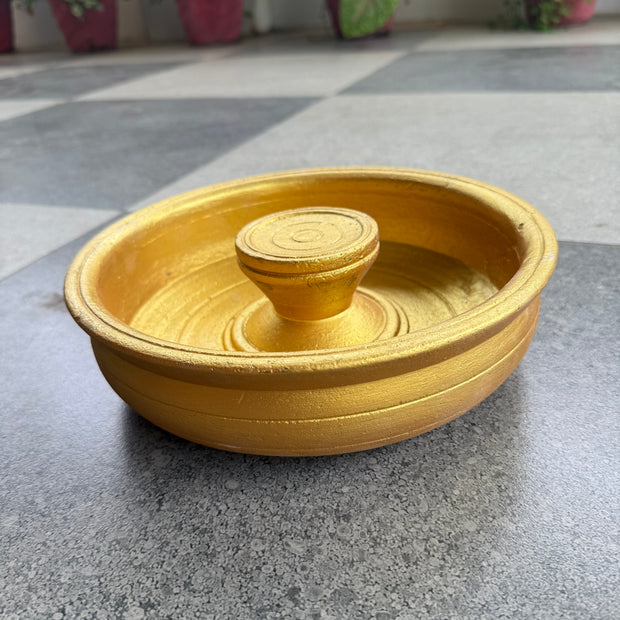 Vastu Bowl (10 inch diameter)- Soap stone with Gold coating