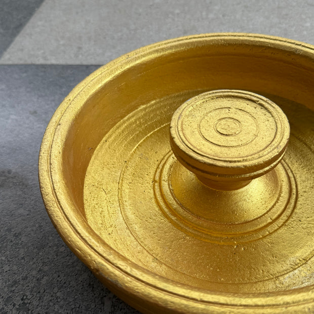 Vastu Bowl (10 inch diameter)- Soap stone with Gold coating