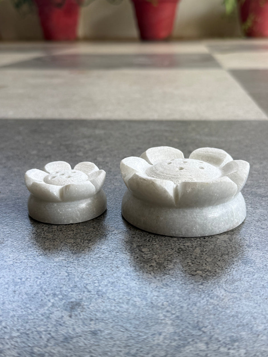 Incense stick holder / oothupathi stand - white marble