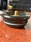 Combo set diya (diya + stand) - Jet Black granite