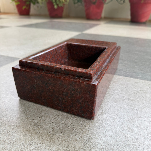 Vasthu Bowl (Square) - Ruby Red Granite