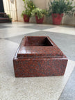 Vasthu Bowl (Square) - Ruby Red Granite
