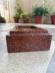 Vasthu Bowl (Square) - Ruby Red Granite