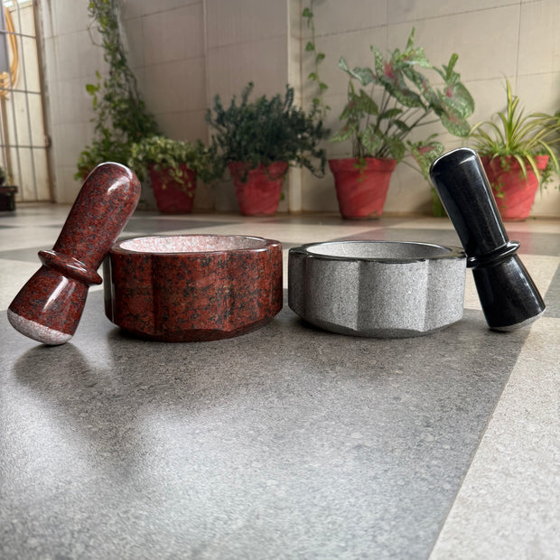 Bloom stone mortar and pestle (idikal)