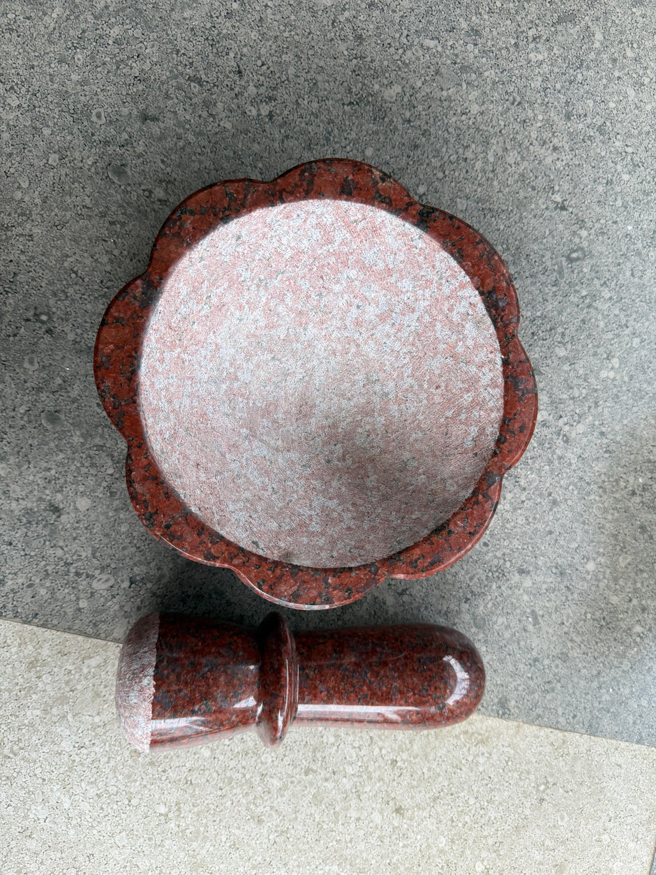 Bloom stone mortar and pestle (idikal)