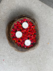 Vastu bowl (with 3 candles)- River Stone bowl (assorted size)