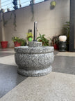 Attu Kal Polished Steel Handle (Grinding Stone)
