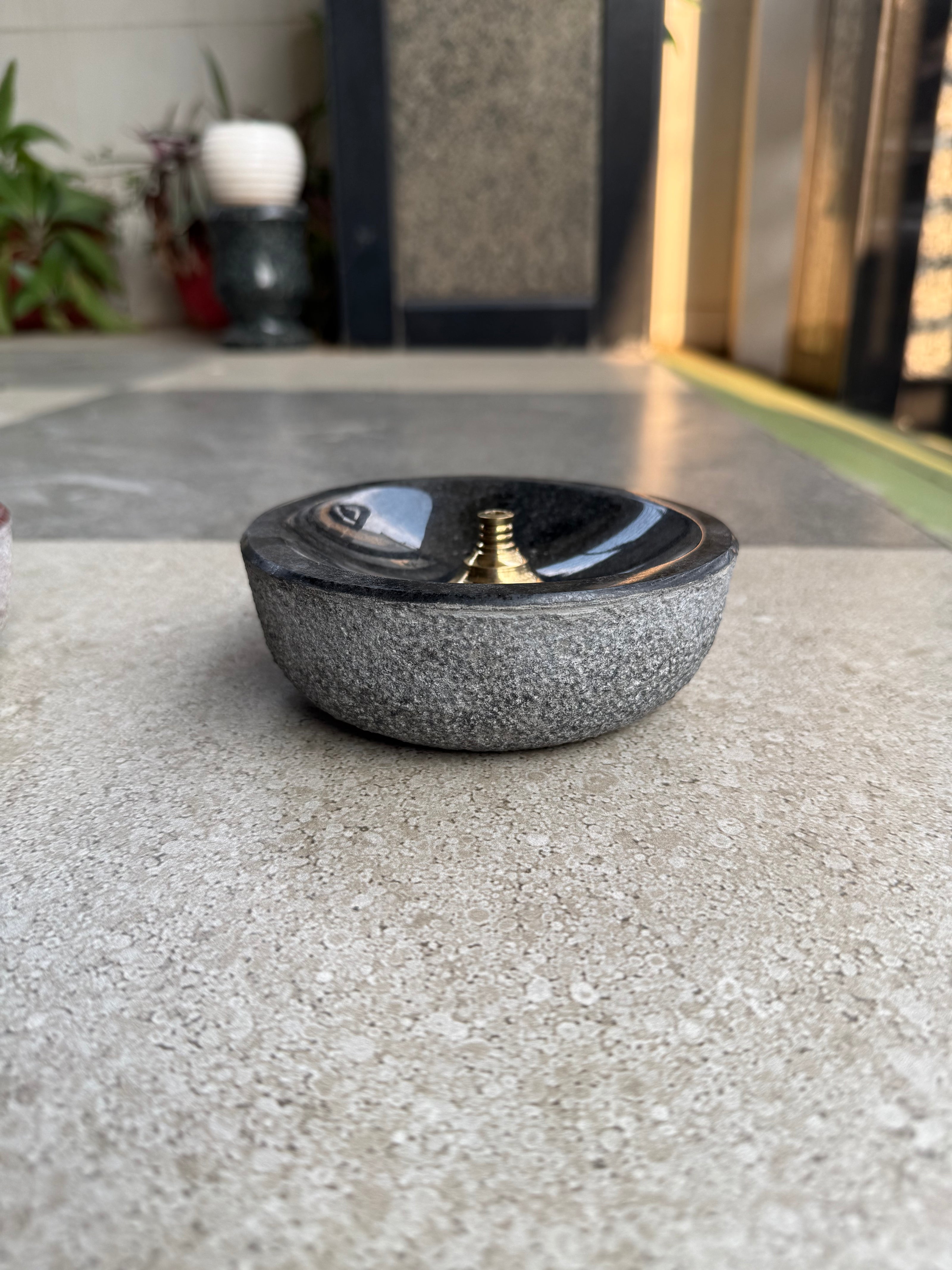 DIYA - 5 inch round rough outside, polished inside