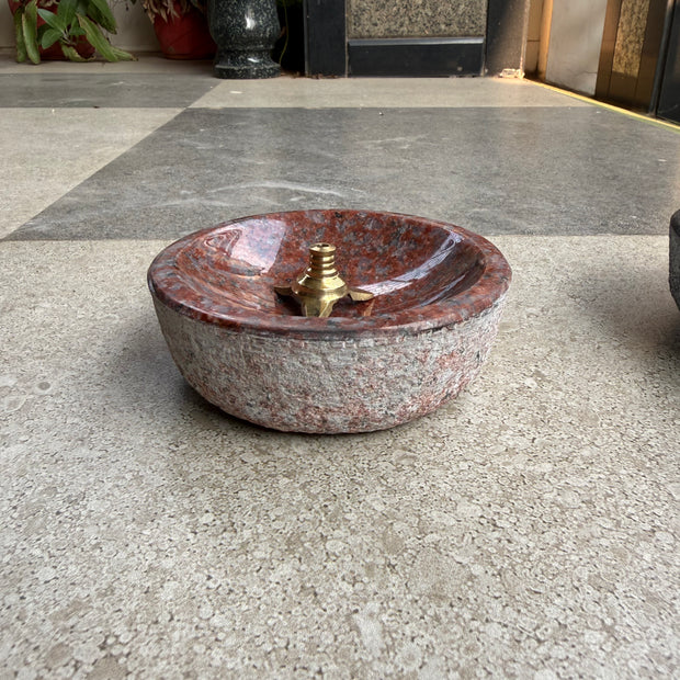 DIYA - 5 inch round rough outside, polished inside