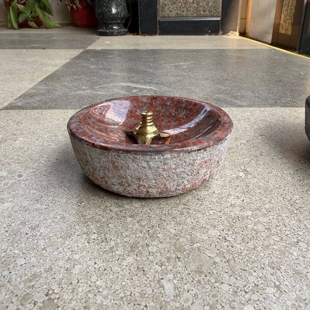 DIYA - 5 inch round rough outside, polished inside