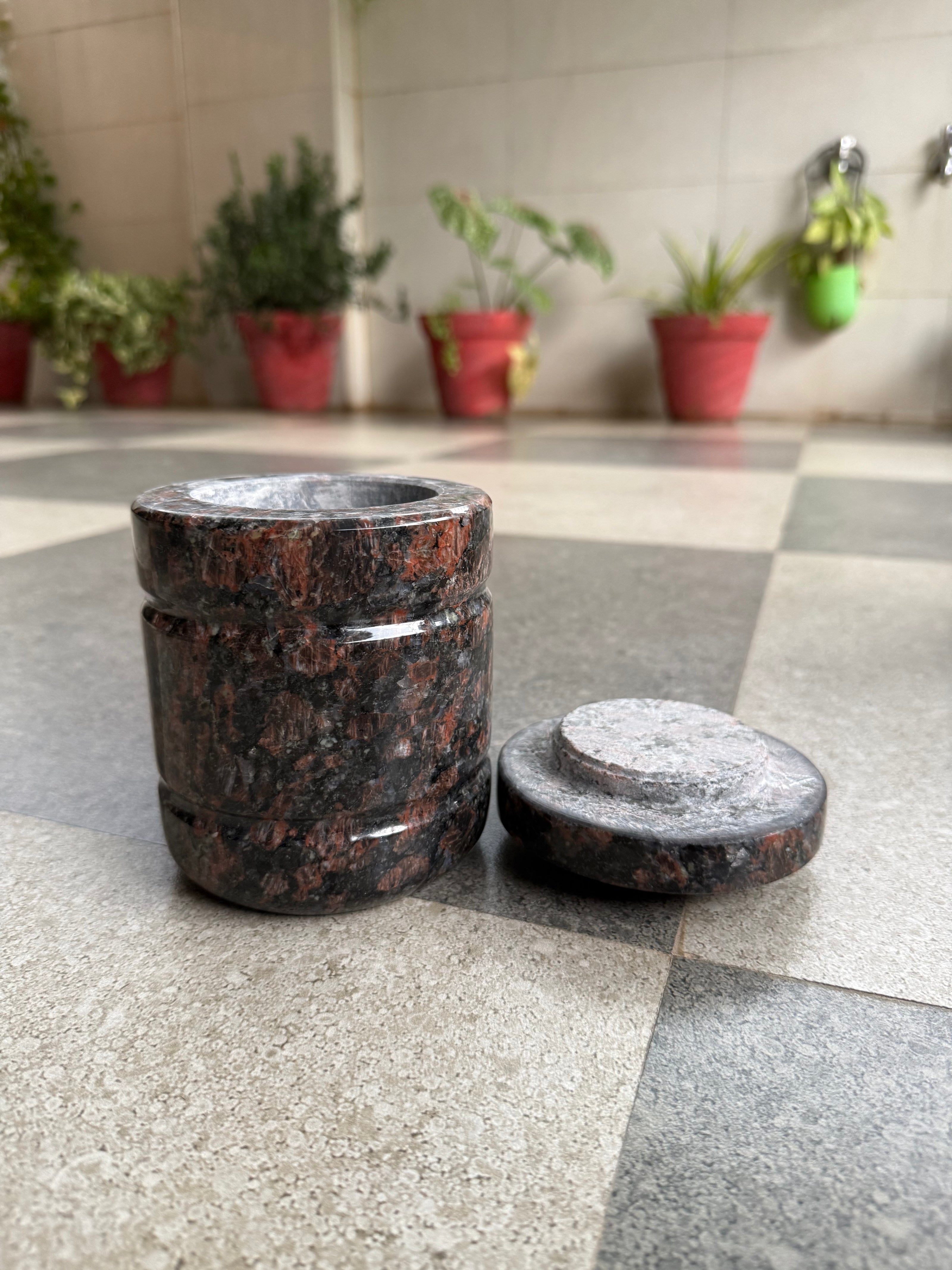 Salt jar (500 g) - Granite