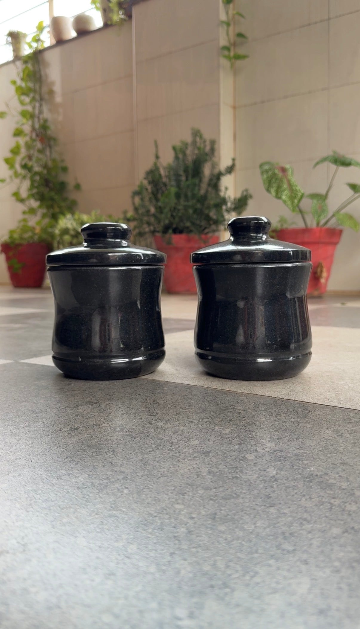 Salt jar with nob - super sizes