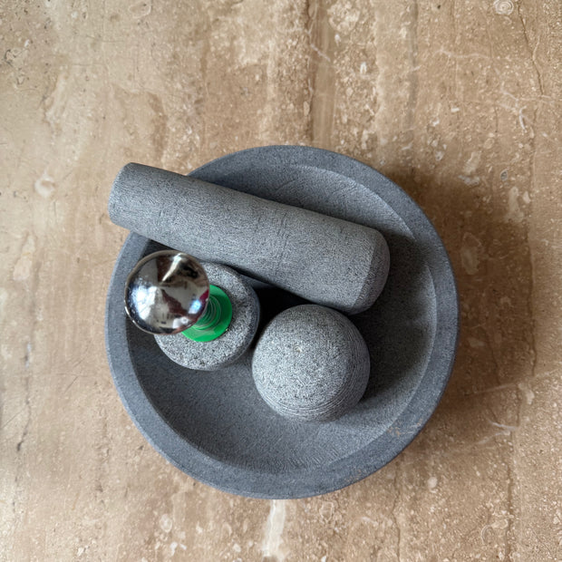 Idikal with 3 handles (Unpolished) - Granite