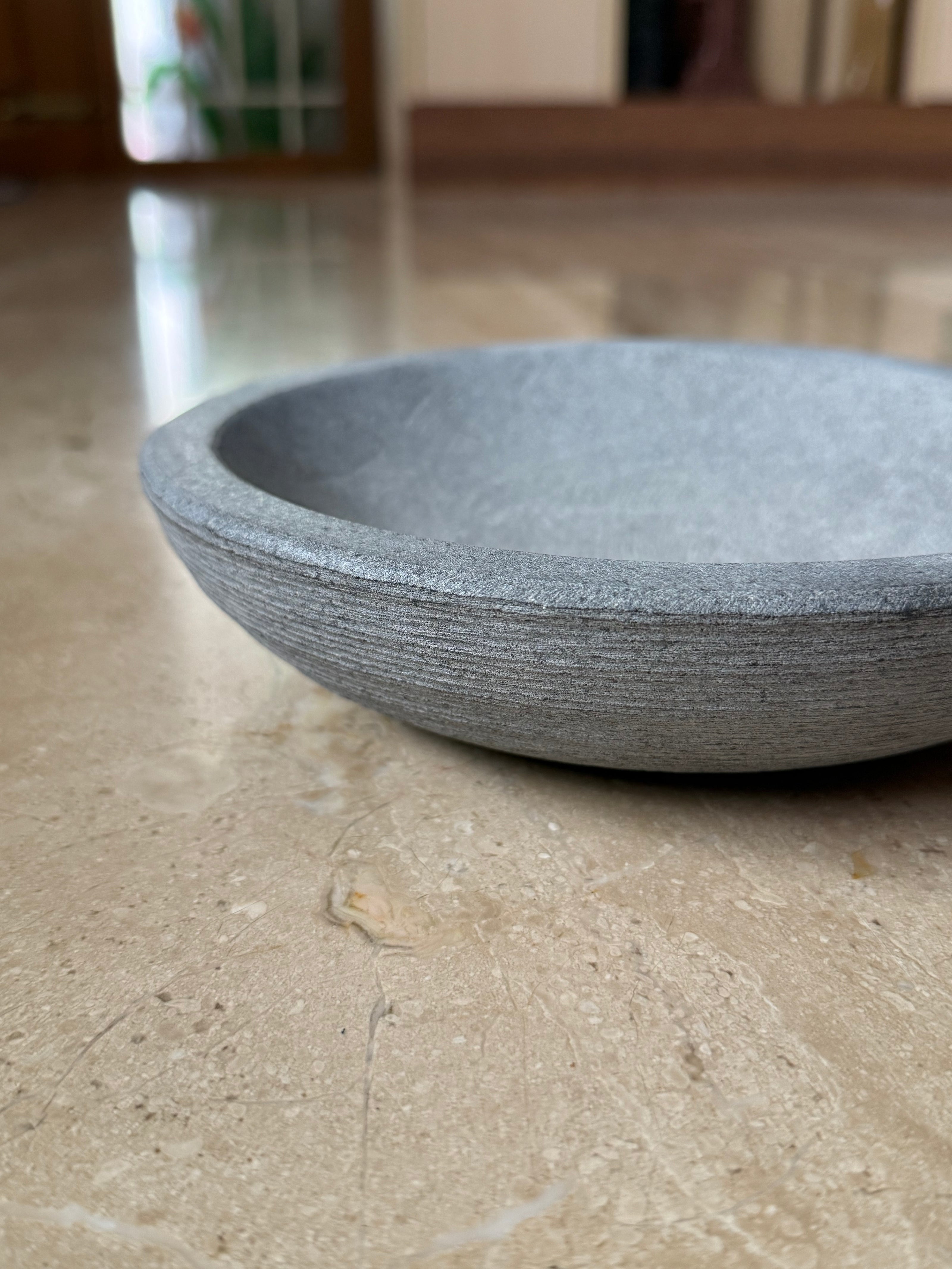 Idikal with 2 handle (7 shape handle and ball handle) - Unpolished Granite