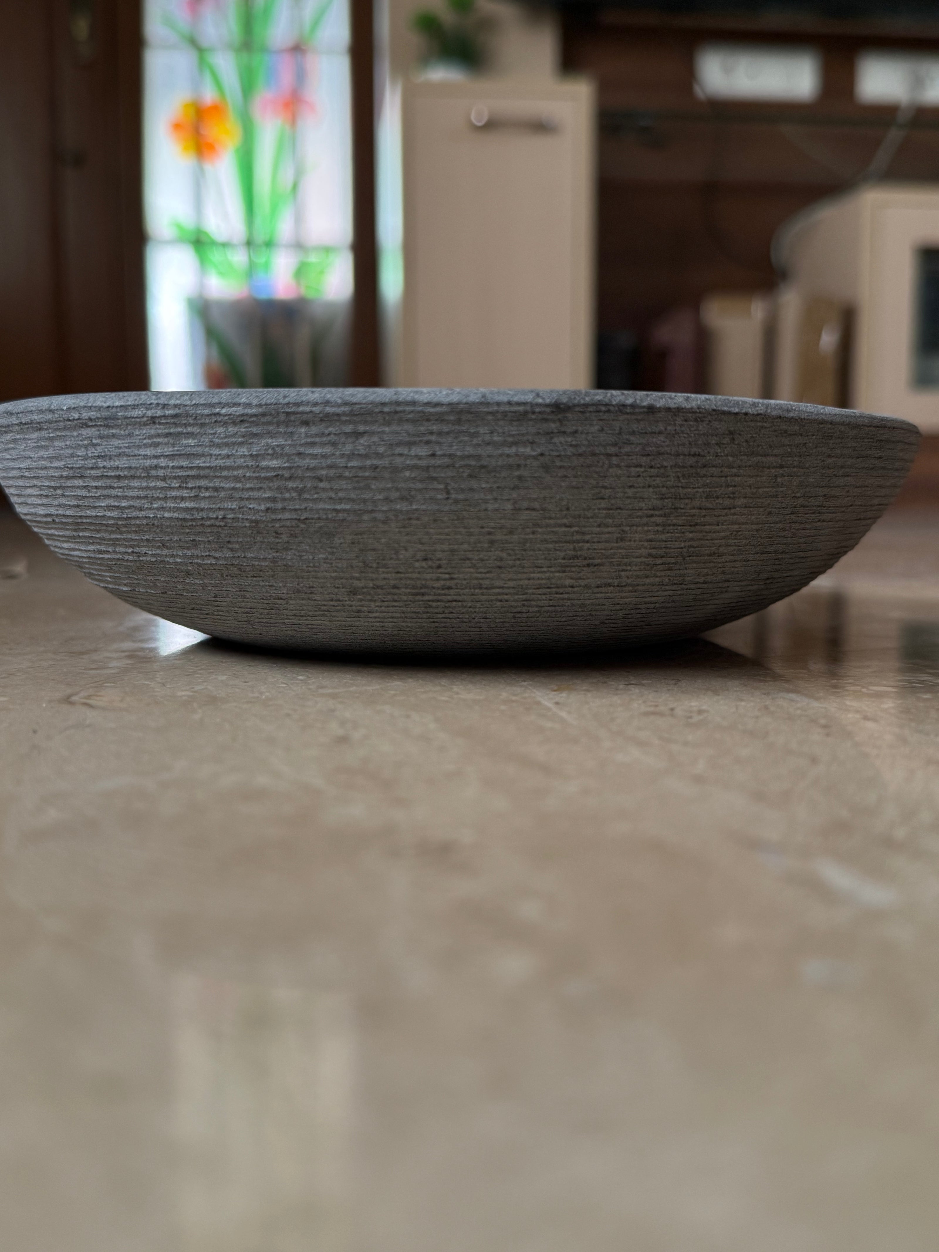 Idikal with 2 handle (7 shape handle and ball handle) - Unpolished Granite