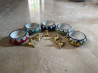 Karungal vastu bowl with 5 diya & wick holder
