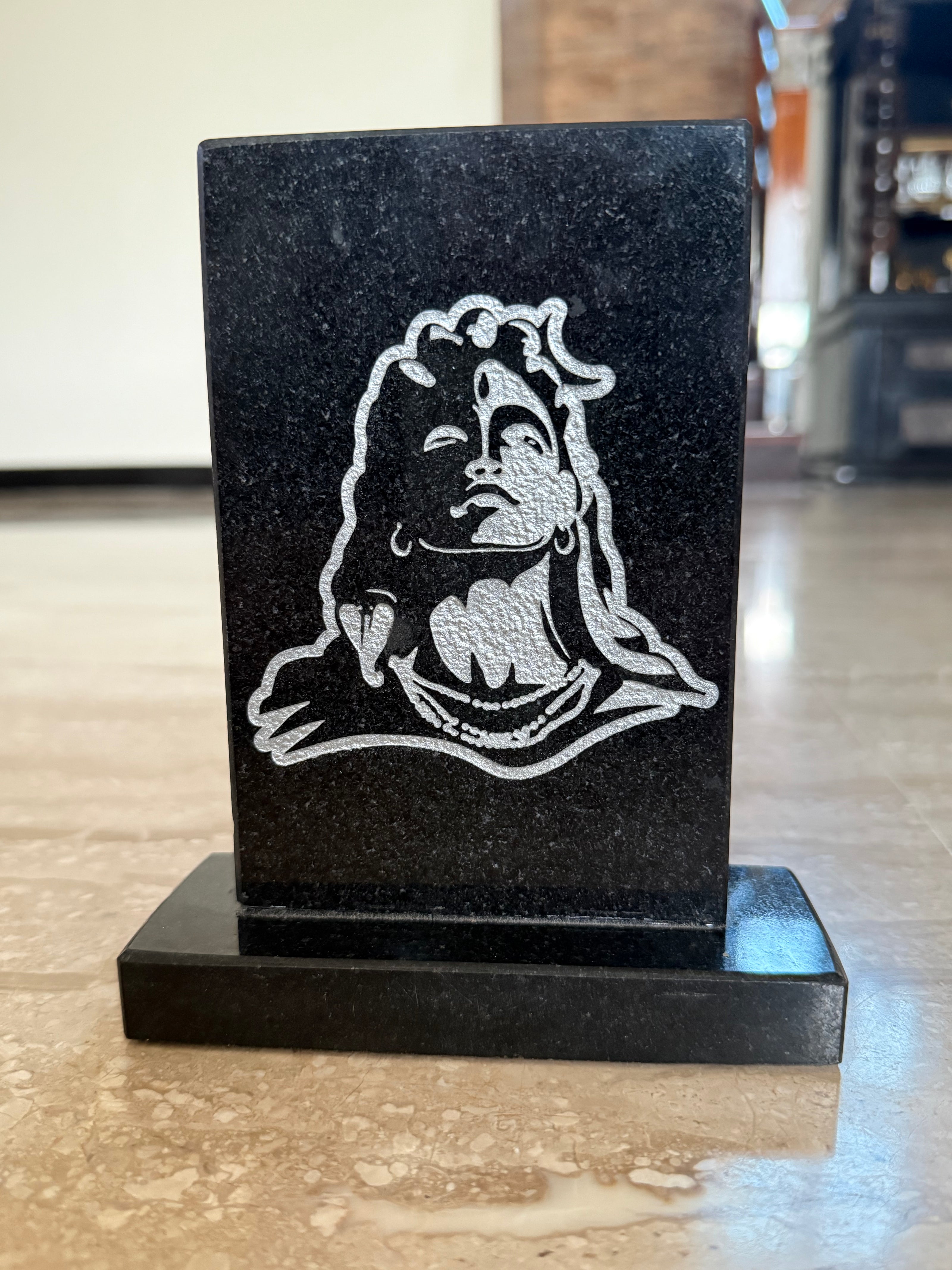 God idol frame (polished granite) - Lord Shiva