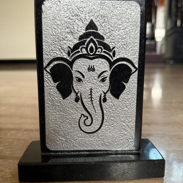 God idol frame (polished granite) - Lord Ganesha