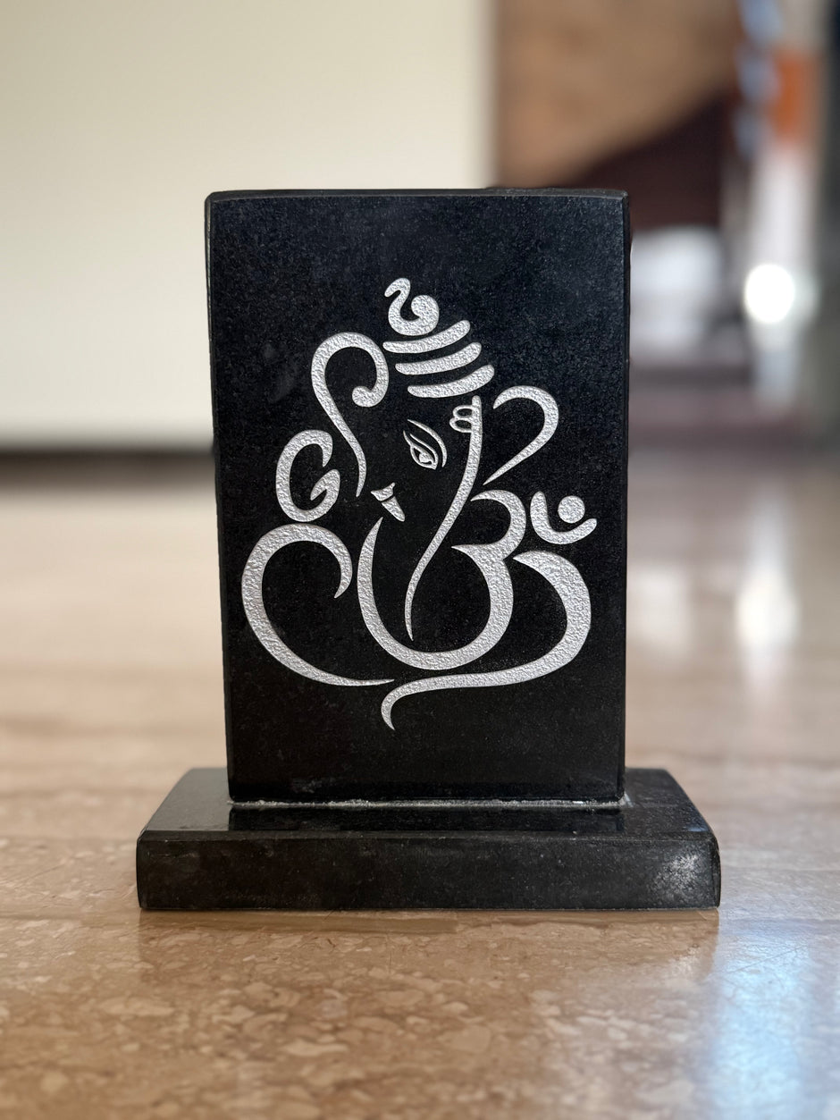 God idol frame (polished granite) - Lord Ganesha