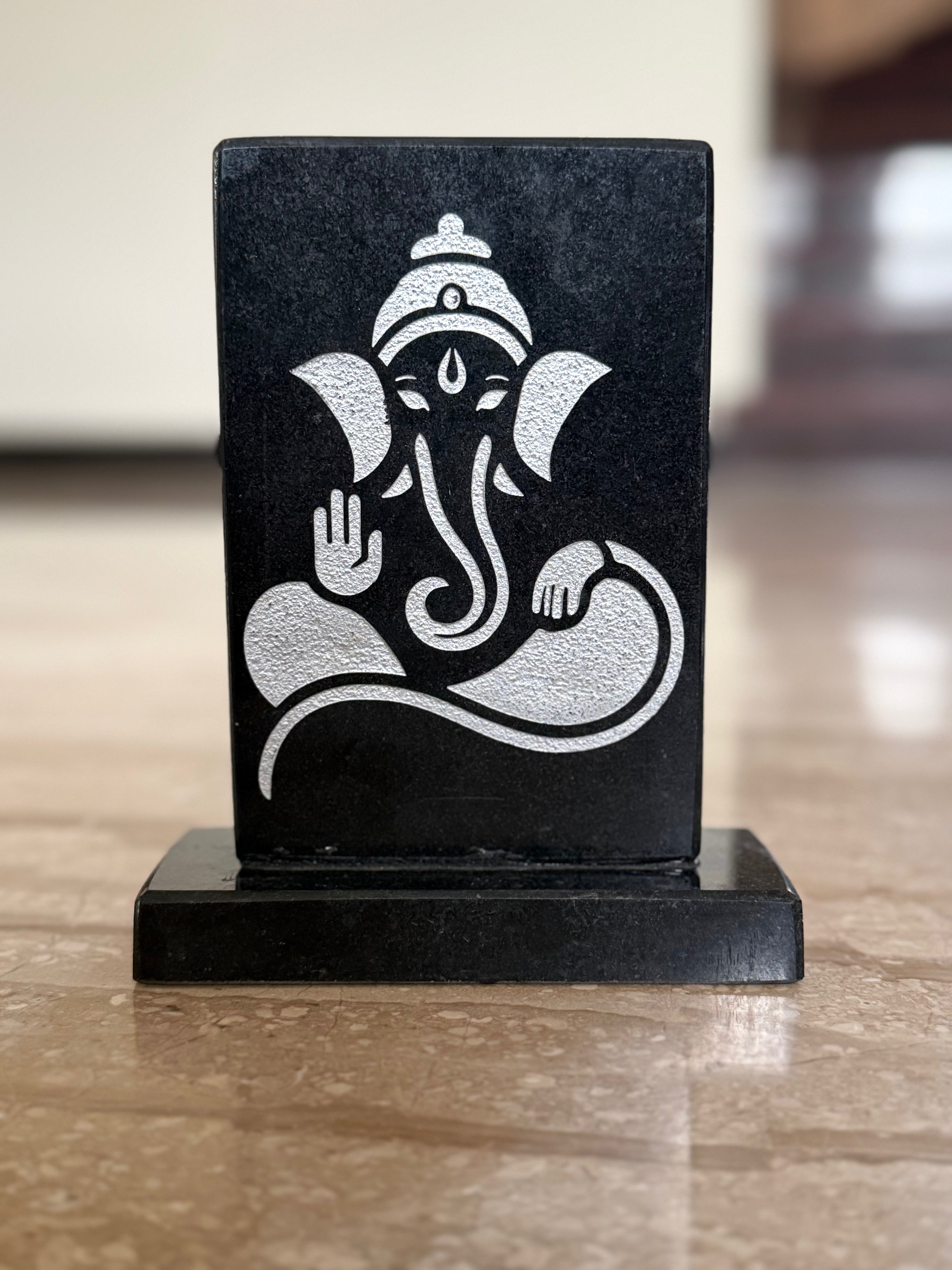 God idol frame (polished granite) - Lord Ganesha