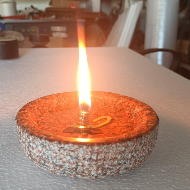 DIYA - 5 inch round rough outside, polished inside - red